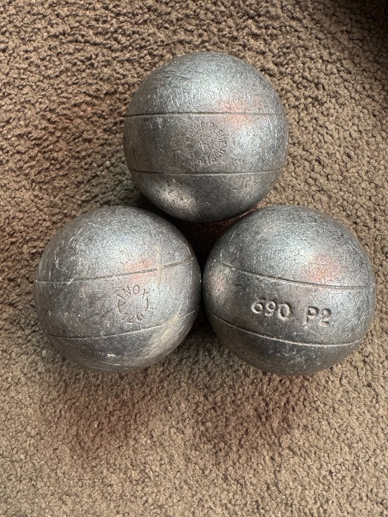La Boule Bleue petanque ballen, Ophalen, Gebruikt