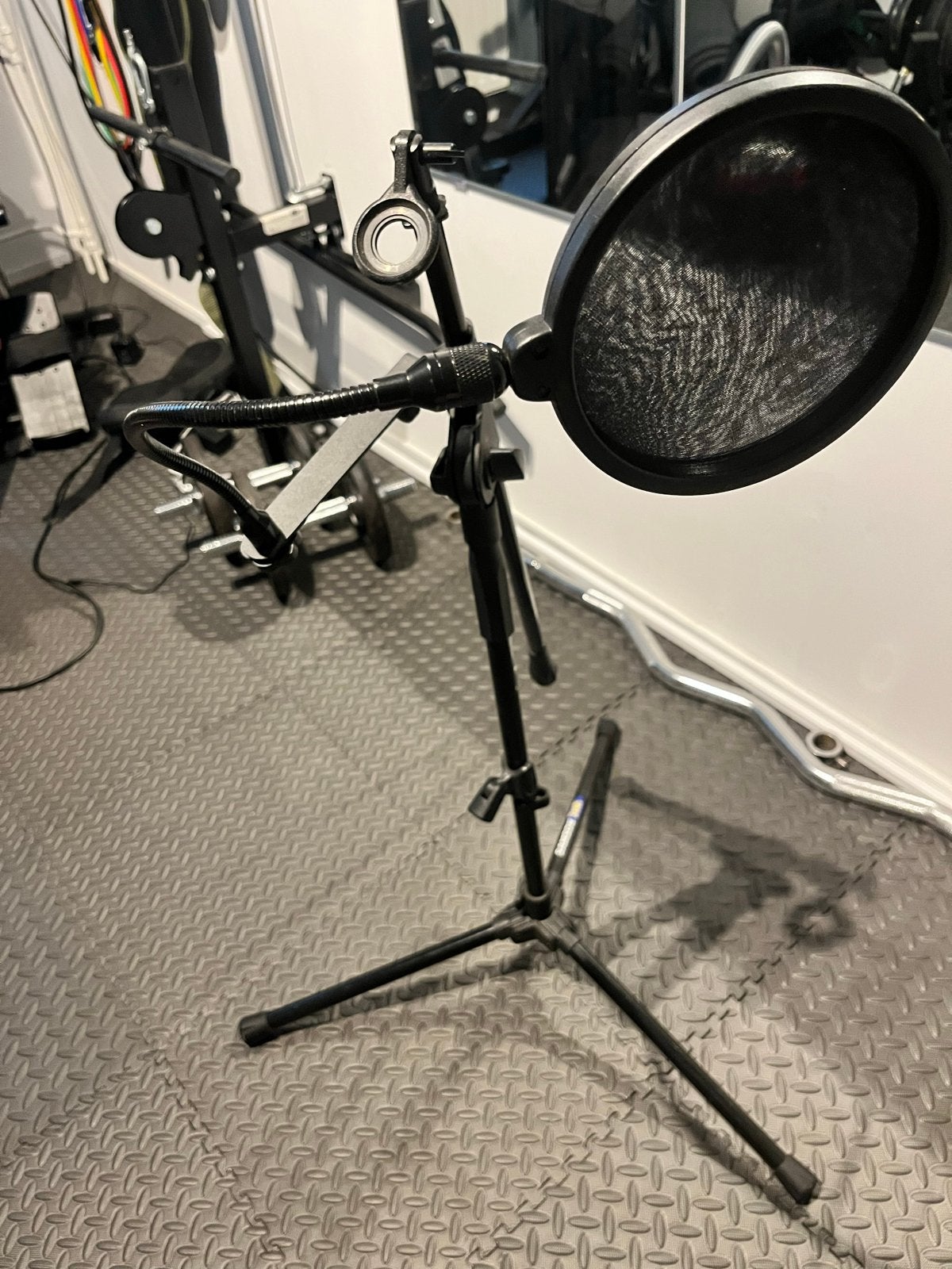 Samson Microfoonstandaard met Popfilter en Houder, Ophalen, Gebruikt, Instrumentstandaard, Microfoon
