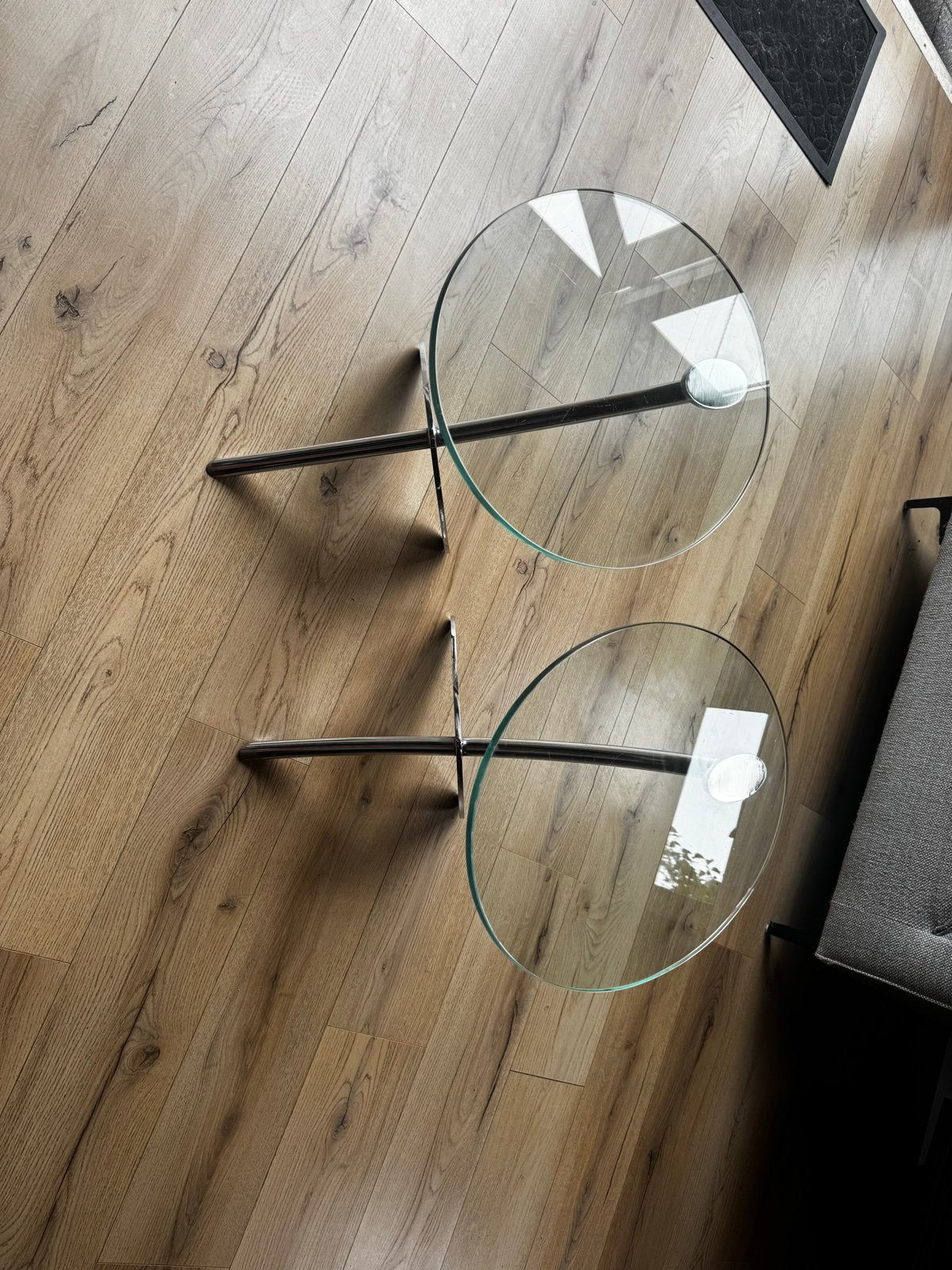 2 Design bijzettafels Metaform Papillon (Thomas Althaus), 45 tot 60 cm, Minder dan 55 cm, Gebruikt, Rond