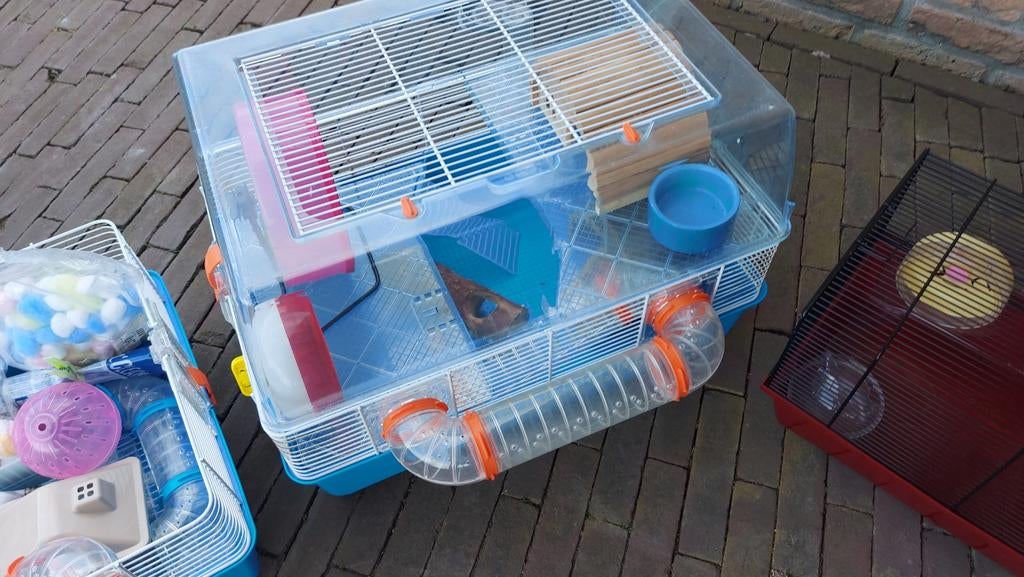 Set bestaande uit een grote kooi, een kleine kooi, een halve, Ophalen of Verzenden