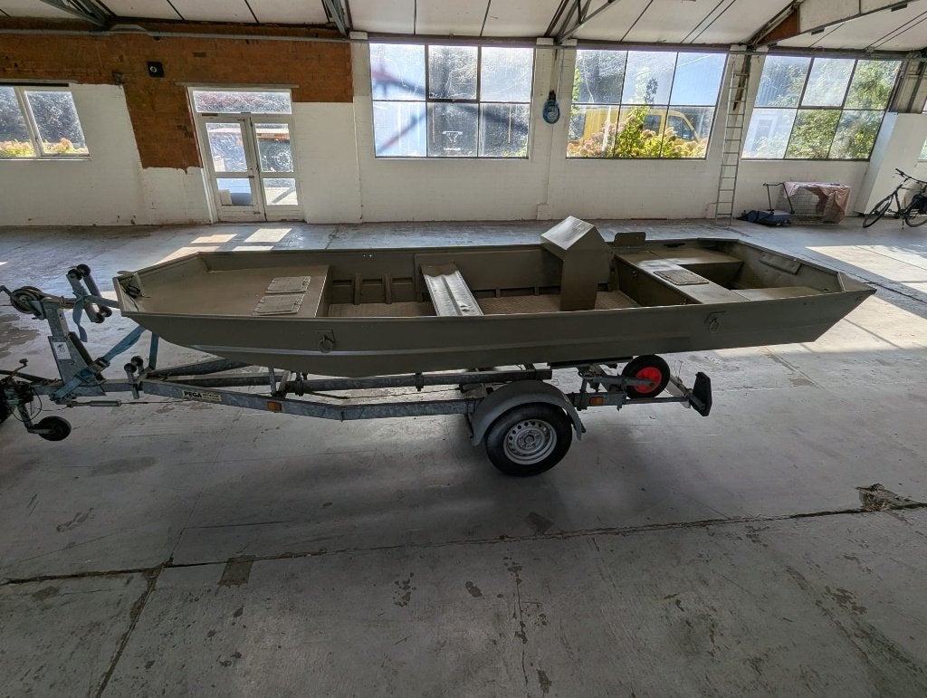 Alumacraft 1648 aluminium platbodem Jonboat, Ophalen, 10 tot 30 pk, Gebruikt, 5 m