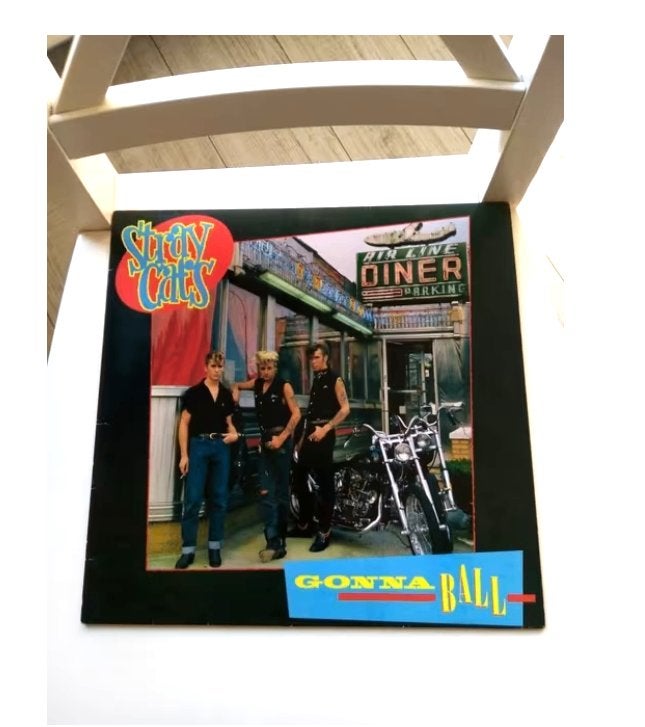original lp-the stray cats-gonna ball *1981*, LP, Overige genres, Ophalen of Verzenden, Zo goed als nieuw