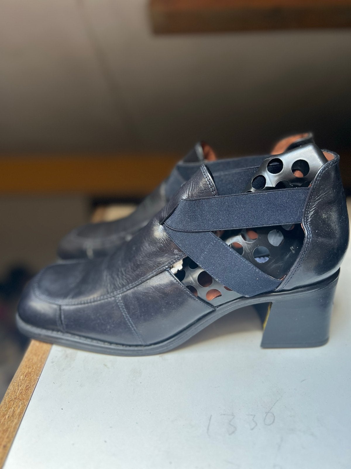 Marina Muraro Zwarte Leren Schoenen Maat 42, Ophalen of Verzenden, Gedragen, Zwart, Schoenen met lage hakken