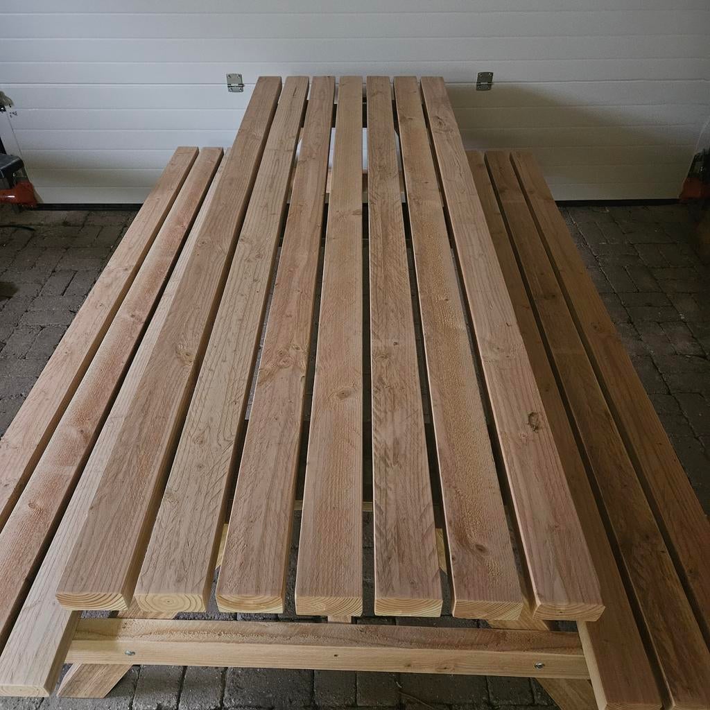 Picknicktafel 240 cm douglashout, Tuin en Terras, Ophalen, Rechthoekig, Hout