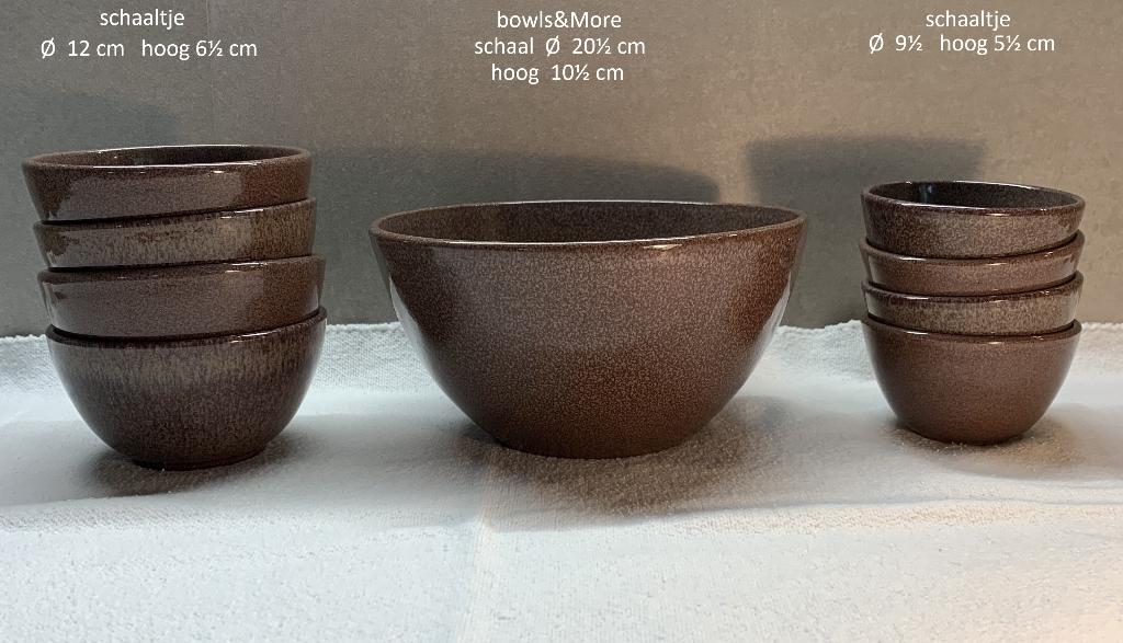 schalenset Bowls&More schalen, schaaltjes kommen, gemêleerd, Keramiek, Ophalen of Verzenden, Overige stijlen, Schaal of Schalen