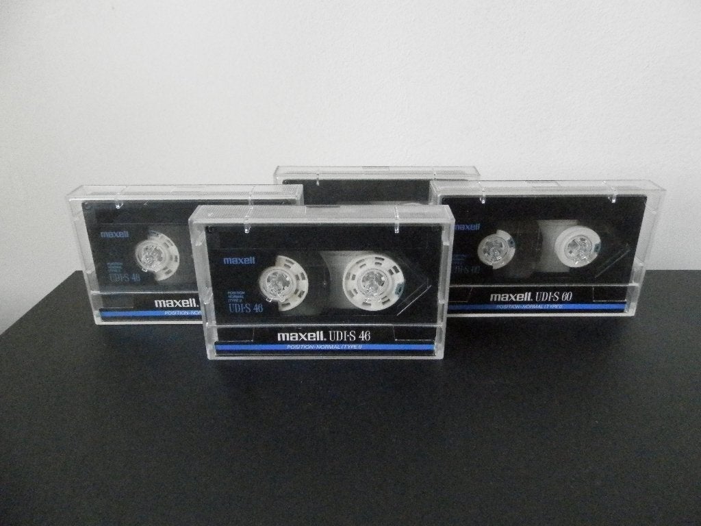 [zgan] 3x Maxell UDI-S 46 : 1x Maxell UDI-S 60 (1988) JDM, Cd's en Dvd's, 2 t/m 25 bandjes, Overige genres, Ophalen of Verzenden
