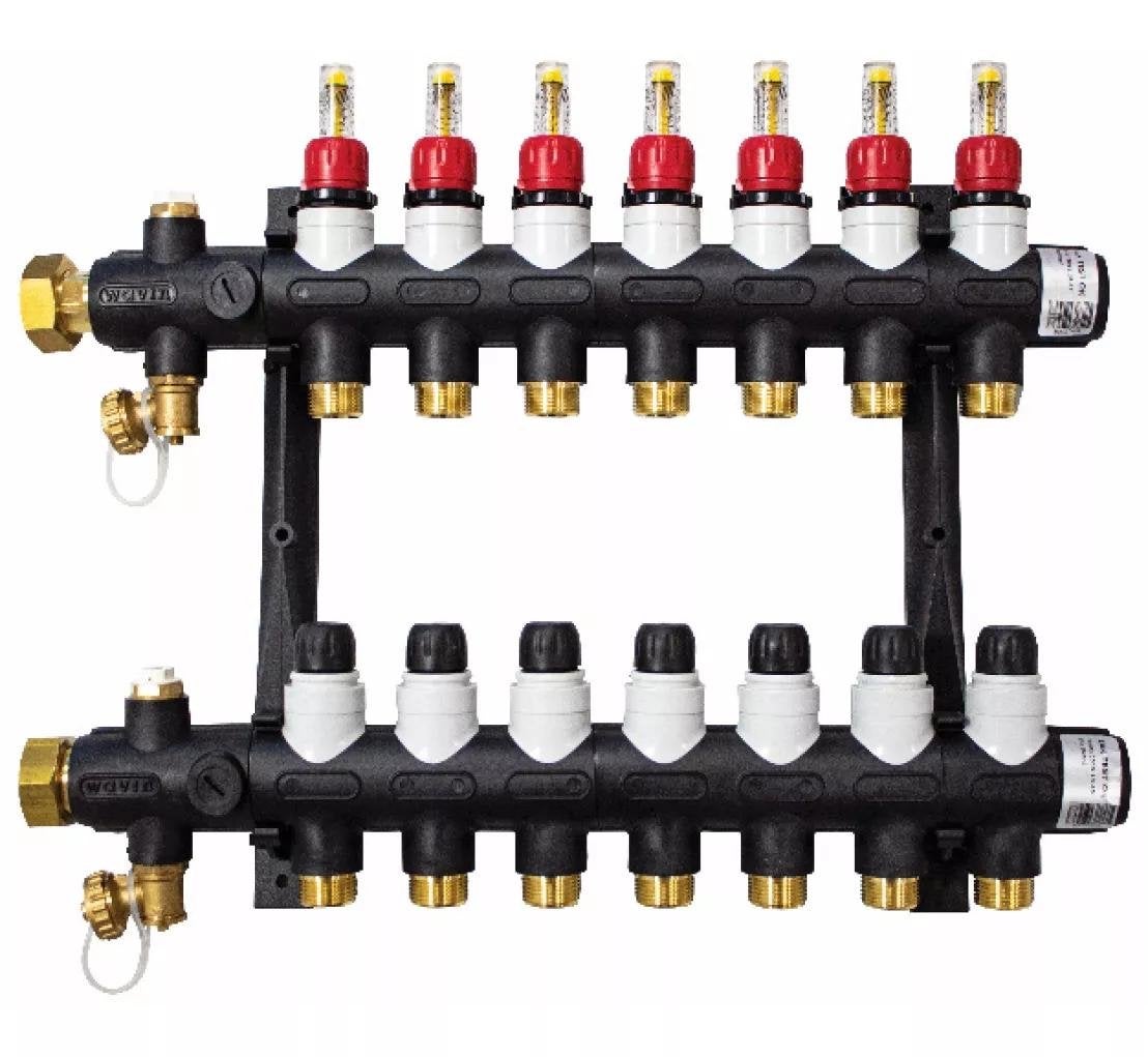 Wavin Kunststof Verdeler 7-groeps vloerverwarming en koeling, Minder dan 30 cm, Overige typen, Nieuw, Minder dan 60 cm