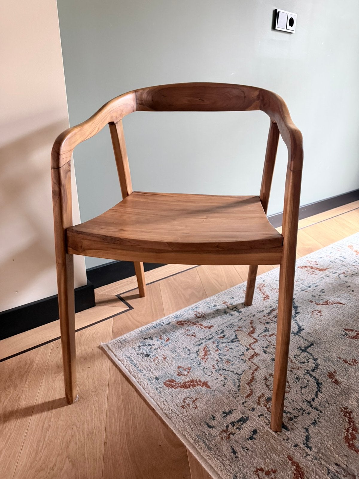 Lasse Karwei teak stoelen x3, Ophalen, Gebruikt, Hout, Drie