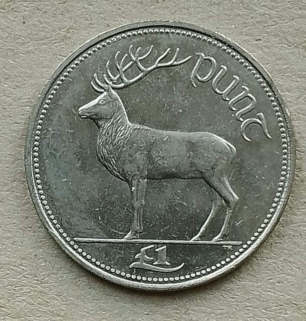 Ierland, 1 pound 1990, Ophalen of Verzenden, Overige landen, Losse munt