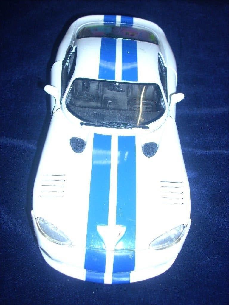 Maisto Dodge Viper - vintage - GTS - schaal 1:18 - wit RGT2, Ophalen of Verzenden, Gebruikt, Auto, Maisto