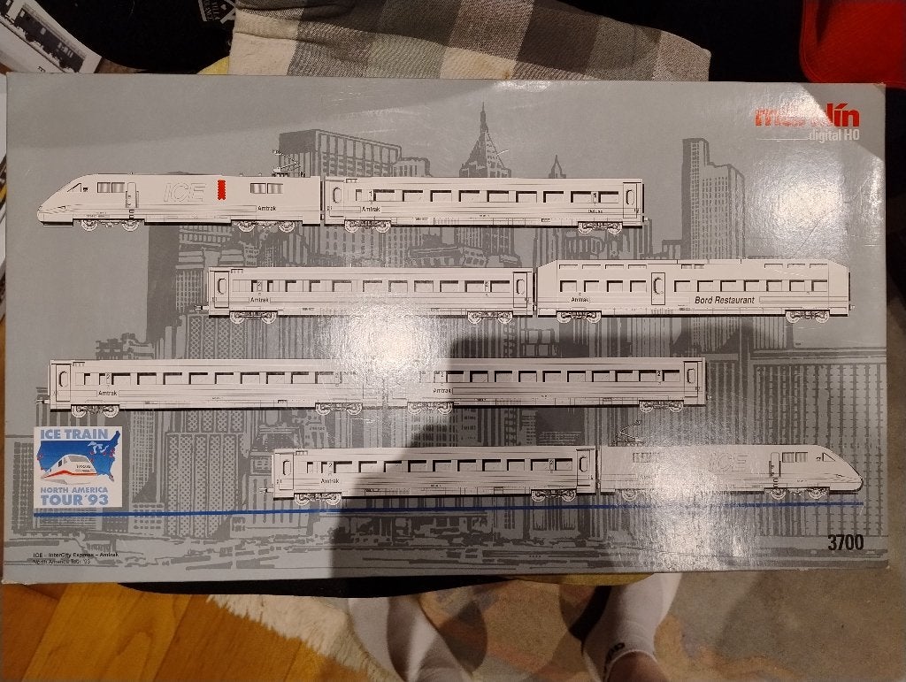 Märklin 3700 ICE North America Tour ‘93, Ophalen, Wisselstroom, Treinset, Zo goed als nieuw
