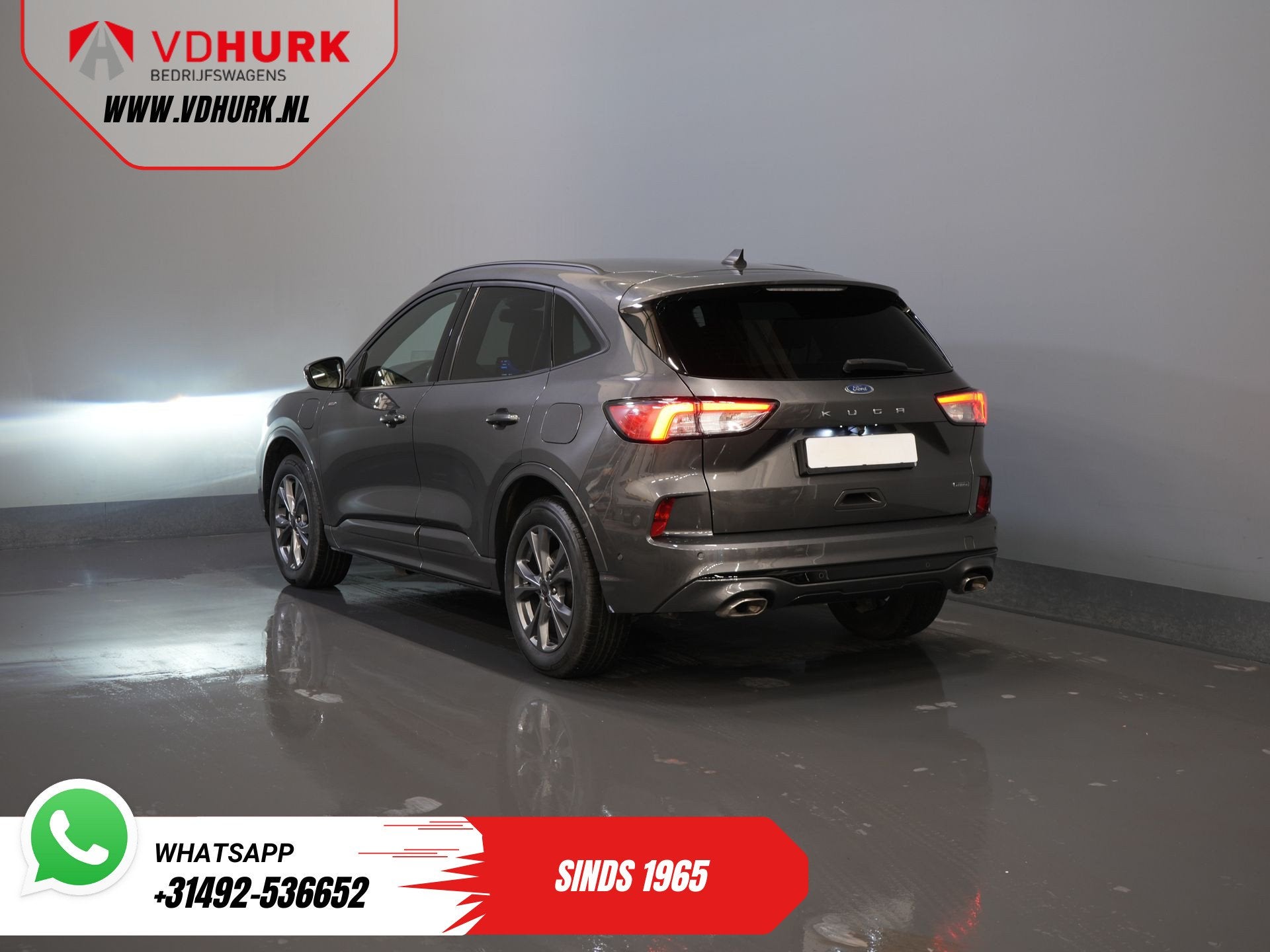 Ford Kuga 2.5 PHEV 225 pk ST-Line LED/ Head-Up/ Adapt.cruise, Auto's, Ford, 14 kWh, Gebruikt, 4 cilinders, Leder en Stof