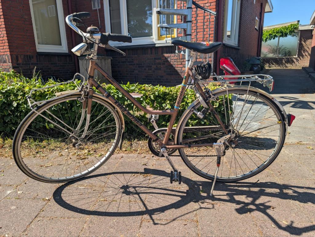 Koga Miyata Roadlady Damesfiets - Vintage Bruin, Velgrem, Versnellingen, Ophalen, Overige merken