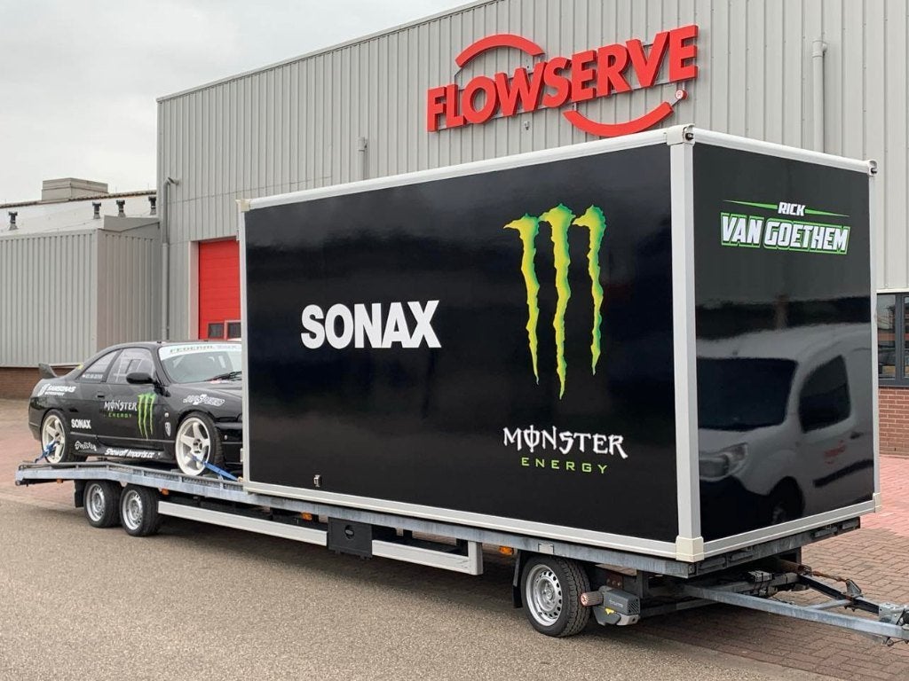 Racetrailer / autotransporter schamel Witteveen DR3500, Ophalen of Verzenden, Gebruikt