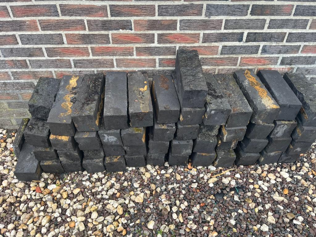 Stapelblokken antraciet split, Ophalen, Gebruikt, Beton, Overige typen