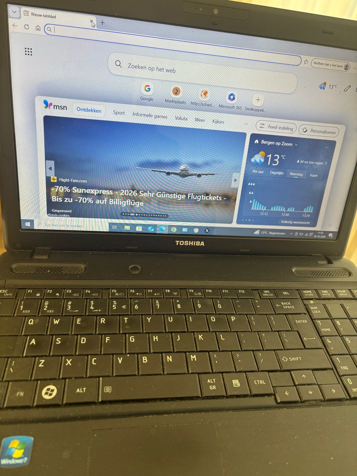 Toshiba Satellite C660-1J2 Laptop - Gebruikt met tas, Gebruikt, 2 tot 3 Ghz, Ophalen of Verzenden, 15 inch