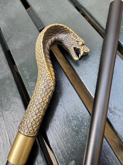 prachtige metalen wandelstok/flaneerstok, COBRA, Ophalen of Verzenden, Zo goed als nieuw