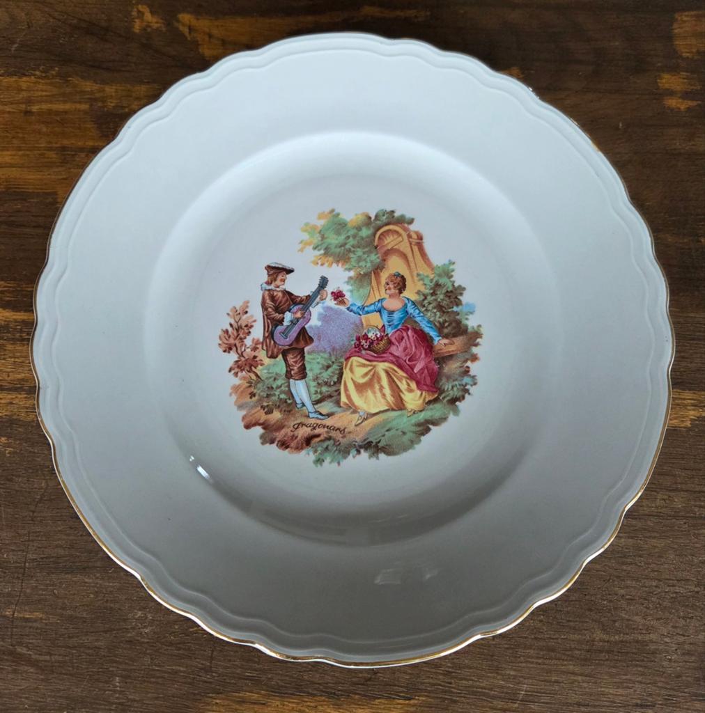 Monopoli porcelana d'Italia Fragonard bord, Antiek en Kunst, Ophalen of Verzenden