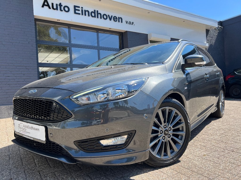 Ford Focus 1.0 ST-Line,Turbo,140pk,Station,Carplay €8995,-, Auto's, Ford, Stof, Zwart, Handgeschakeld, 1216 kg