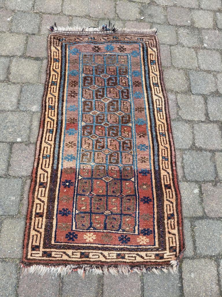 Oosters tapijt, Beloutch loper lxb = 114x64 cm., Antiek en Kunst, Ophalen of Verzenden