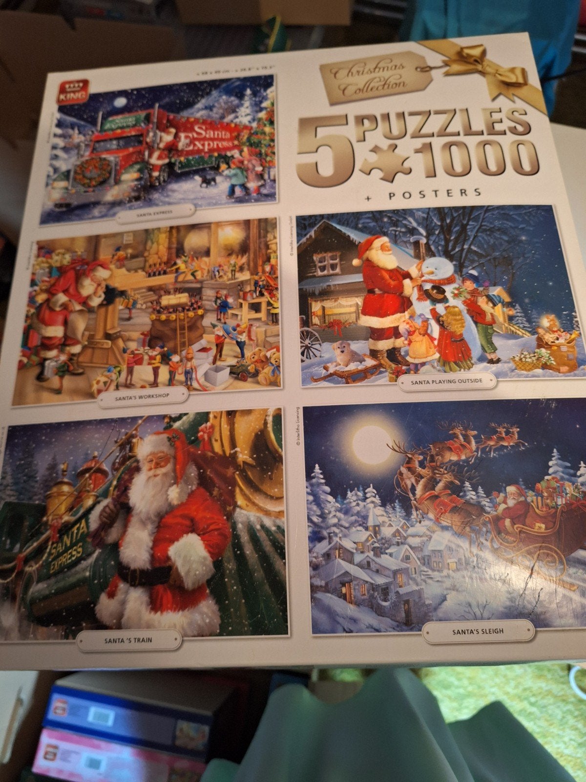 Kerst puzzels compleet 1x gemaakt 5 puzzels, Ophalen, 500 t/m 1500 stukjes, Zo goed als nieuw, Legpuzzel