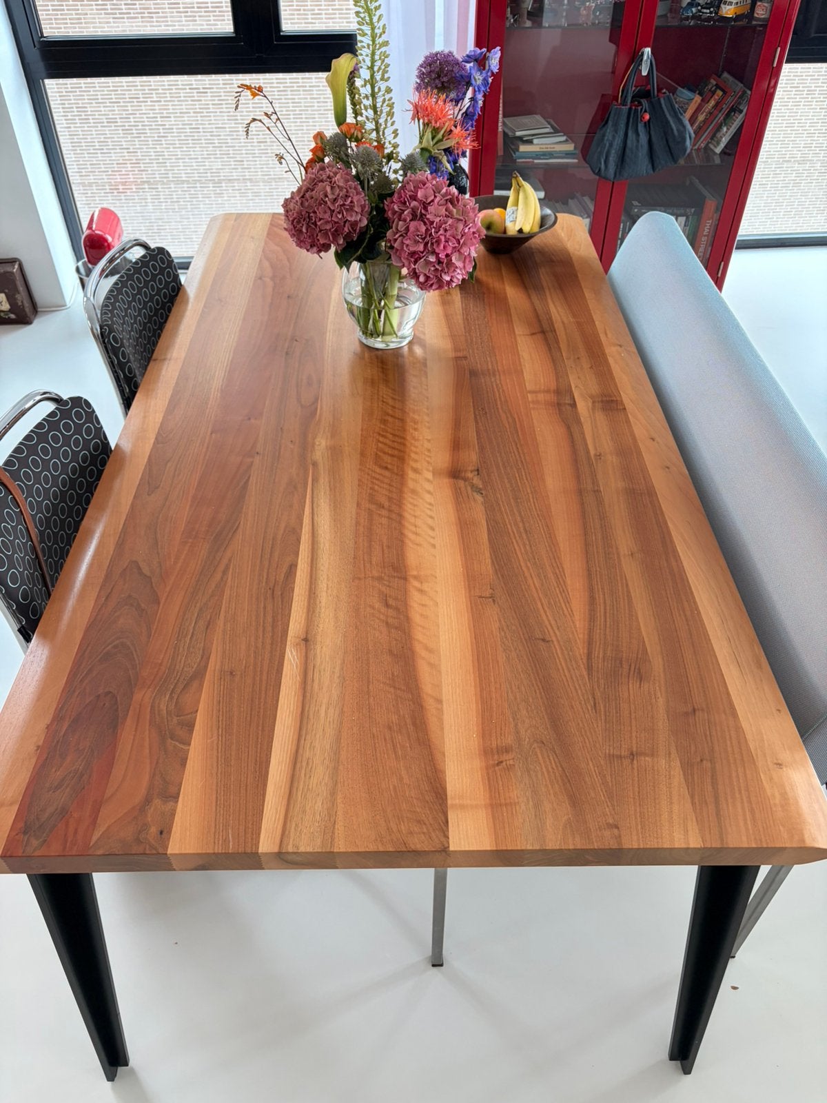 harvink eetkamerbank + Ligne Roset eettafel Odessa, Gebruikt, Harvink, 50 tot 100 cm, 150 tot 200 cm