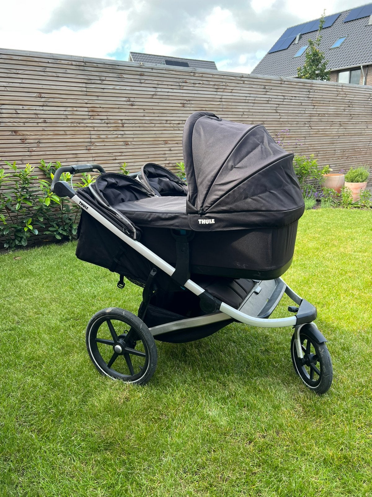 Thule Urban Glide 2 Duo kinderwagen, Gebruikt, Verstelbare duwstang, Ophalen, Kinderwagen