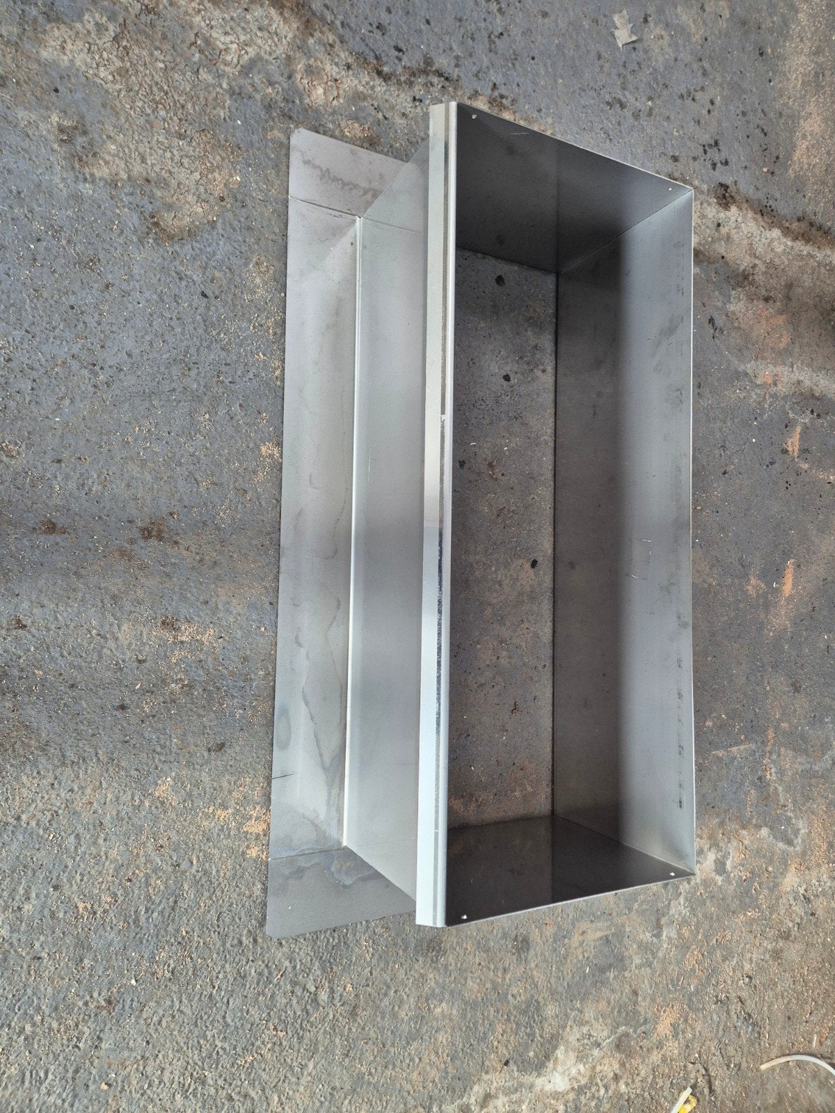 RVS Dakdoorvoer 100x50x40 cm, 2mm dik, Ophalen