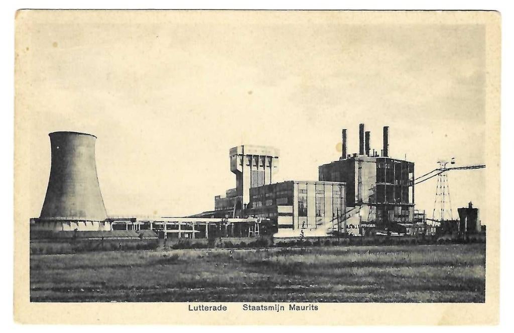 Geleen Lutterade - Staatsmijn Maurits, Verzamelen, Ansichtkaarten | Nederland, Verzenden, 1920 tot 1940, Gelopen, Limburg
