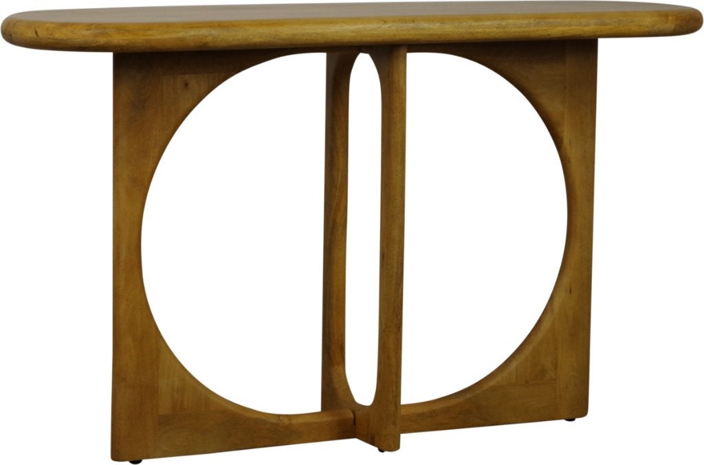 Sidetable tropisch hardhout exclusief 140 cm br. summer sale, 100 tot 150 cm, Nieuw, Overige vormen, 25 tot 50 cm