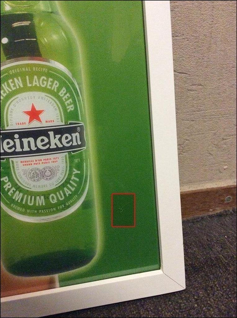 Zeldzaam HEINEKEN USA Reclame Afiiche Poster in lijst, Verzenden, Nieuw, Reclamebord, Plaat of Schild, Heineken