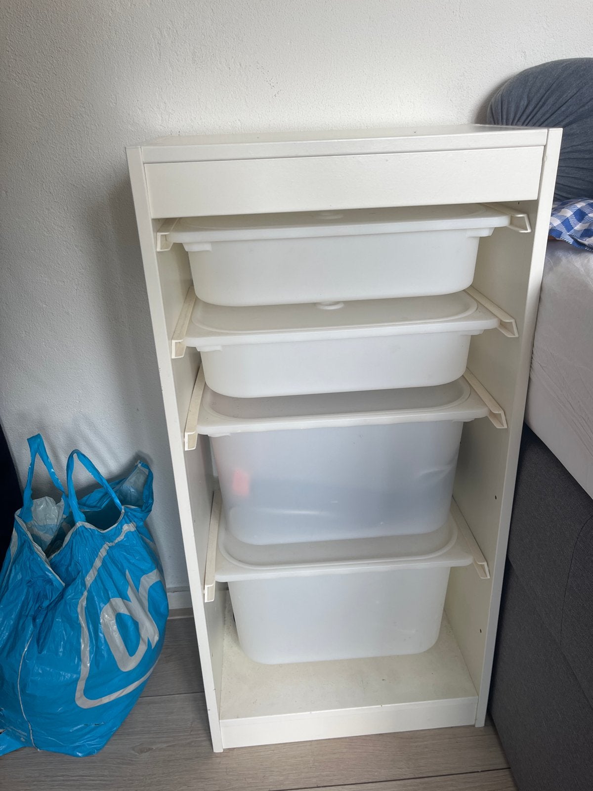 IKEA Trofast opbergkast met bakken, Huis en Inrichting, Met plank(en), Minder dan 50 cm, Gebruikt, 100 tot 150 cm