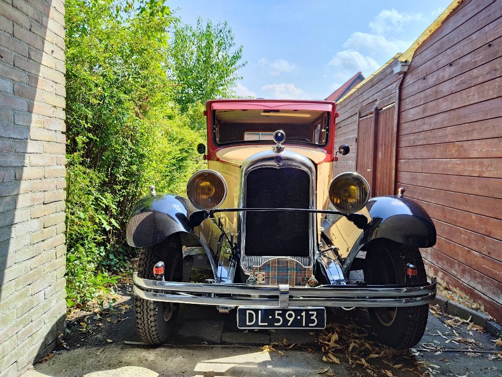 Citroën C4G Oldtimer 1931 Beige/rood/zwart, foto 2