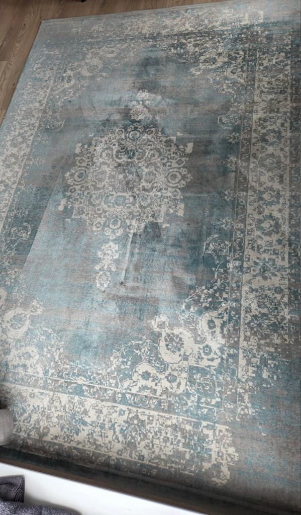Vloerkleed Lifa Living Cool Vintage Grijs-Blauw 200x290cm, Ophalen, Grijs, Vintage, 200 cm of meer