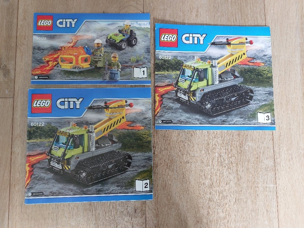 Lego City 60122 Volcano set compleet met doos, City, Inclusief instructies, Gebruikte blokjes met nopjes, Lego