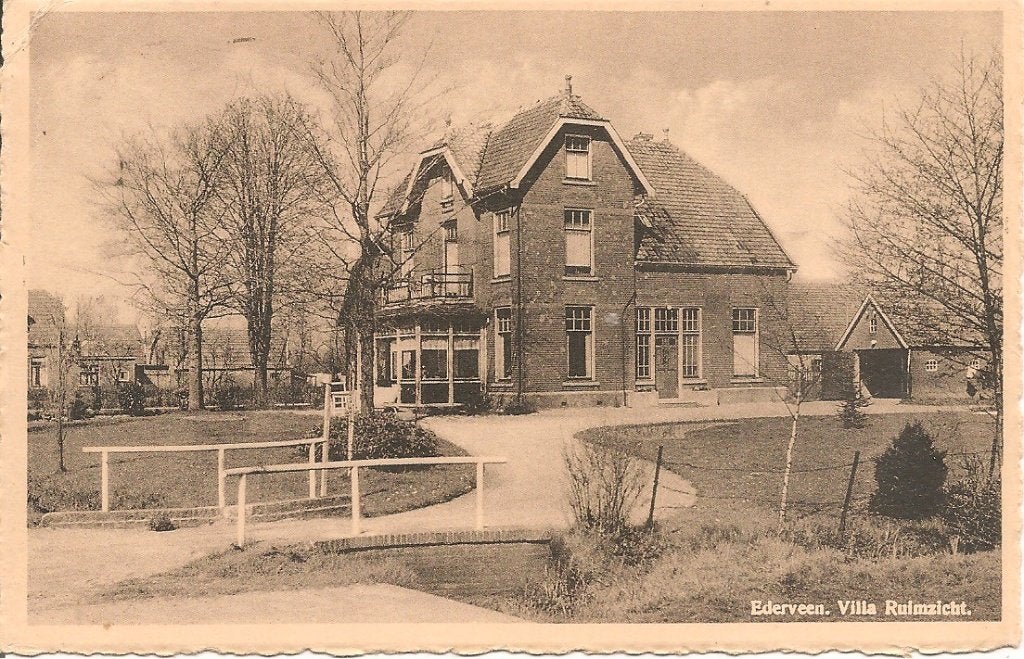 Oude Ansichtkaart Ederveen Villa Ruimzicht Gelopen, Ophalen of Verzenden, 1980 tot heden, Gelopen, Gelderland