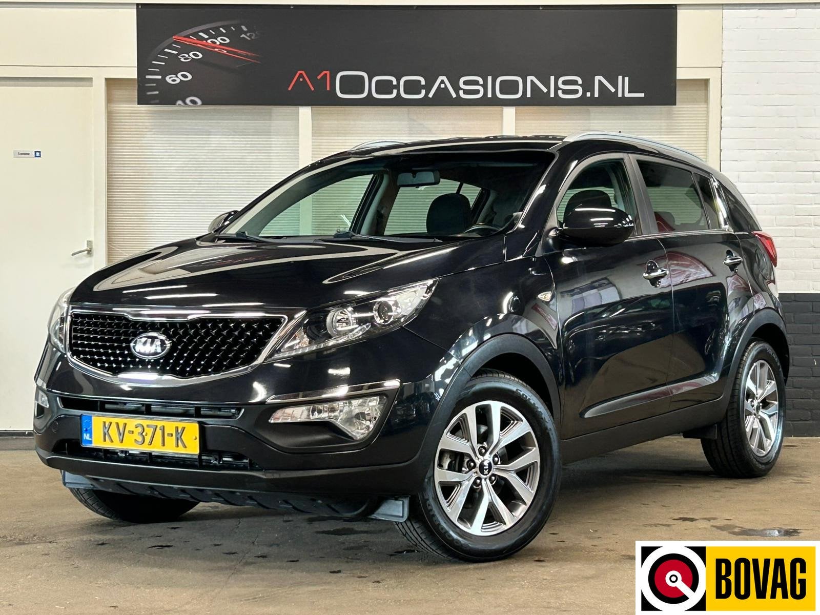 Kia Sportage 1.6 GDI X-treme ComfortLine (bj 2015), Auto's, Kia, Voorwielaandrijving, 4 cilinders, Zwart, Parkeersensor