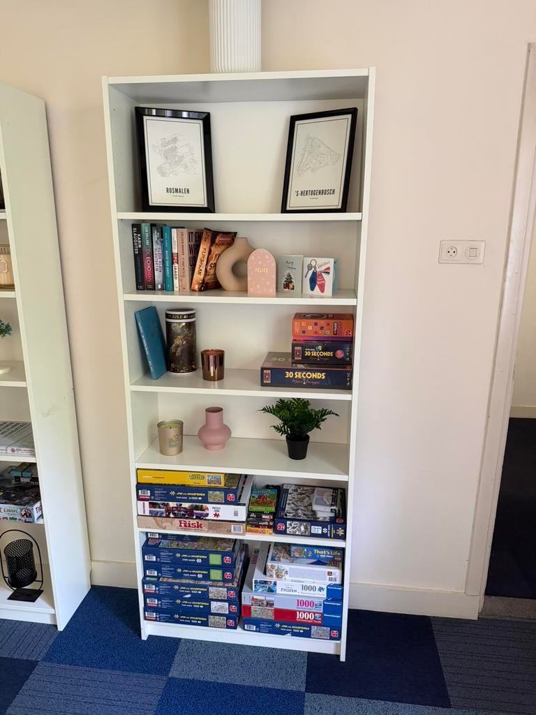 Boeken kast billy ikea wit 2 stuks, Ophalen, Met plank(en), 200 cm of meer, 50 tot 100 cm