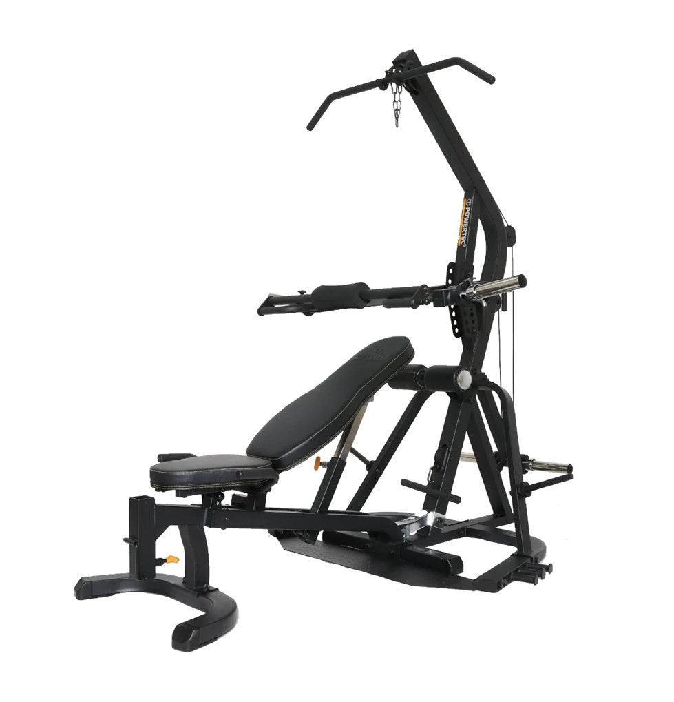 Powertec levergym met attachments. zgan., Ophalen, Krachtstation, Armen, Zo goed als nieuw