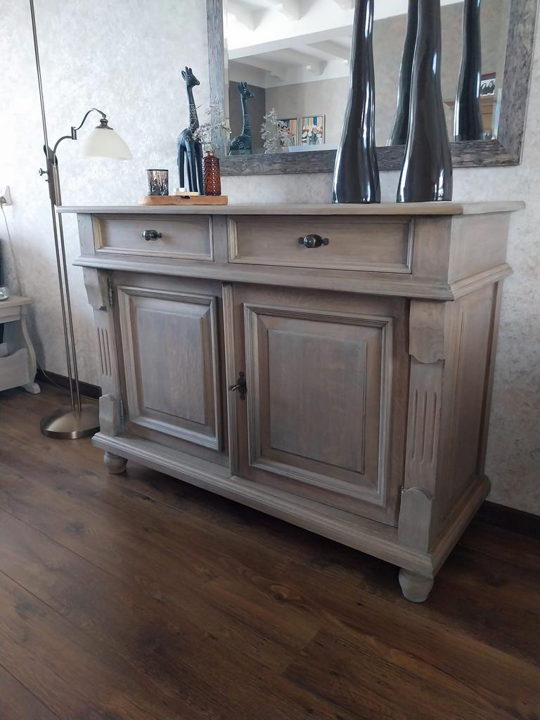 Eiken houten dressoir met lades, Huis en Inrichting, Ophalen, Zo goed als nieuw, 25 tot 50 cm, 150 tot 200 cm