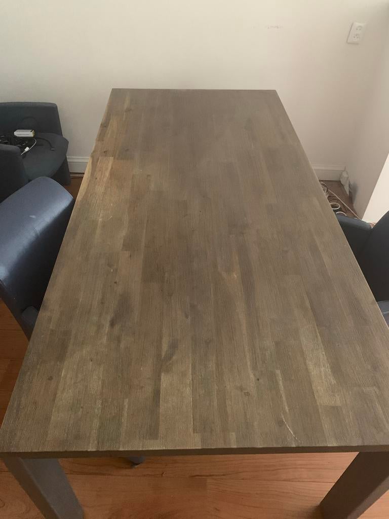 Xooon eettafel - Houten blad met metalen poten, Huis en Inrichting, Tafels | Eettafels, Gebruikt, 150 tot 200 cm, Vier personen