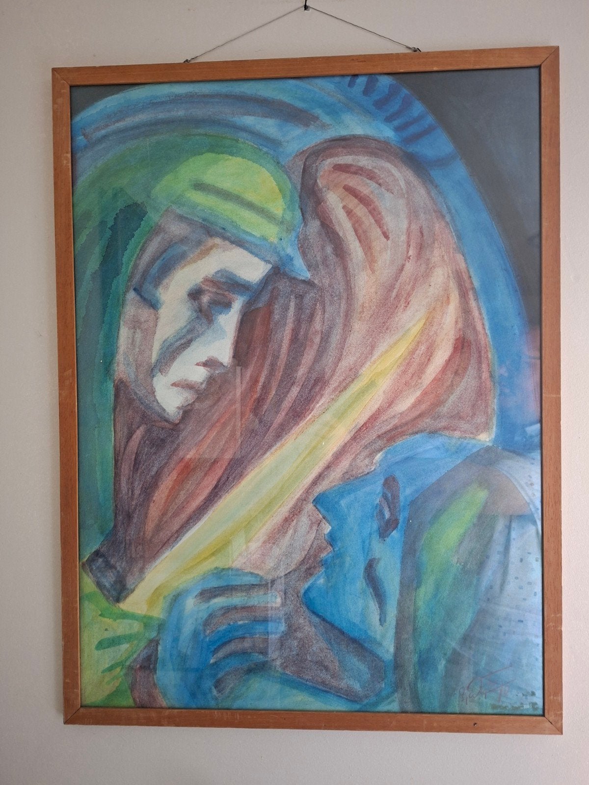 Simon Wijbenga, originele gouache 1978, groot werk, Antiek en Kunst, Kunst | Schilderijen | Abstract, Ophalen
