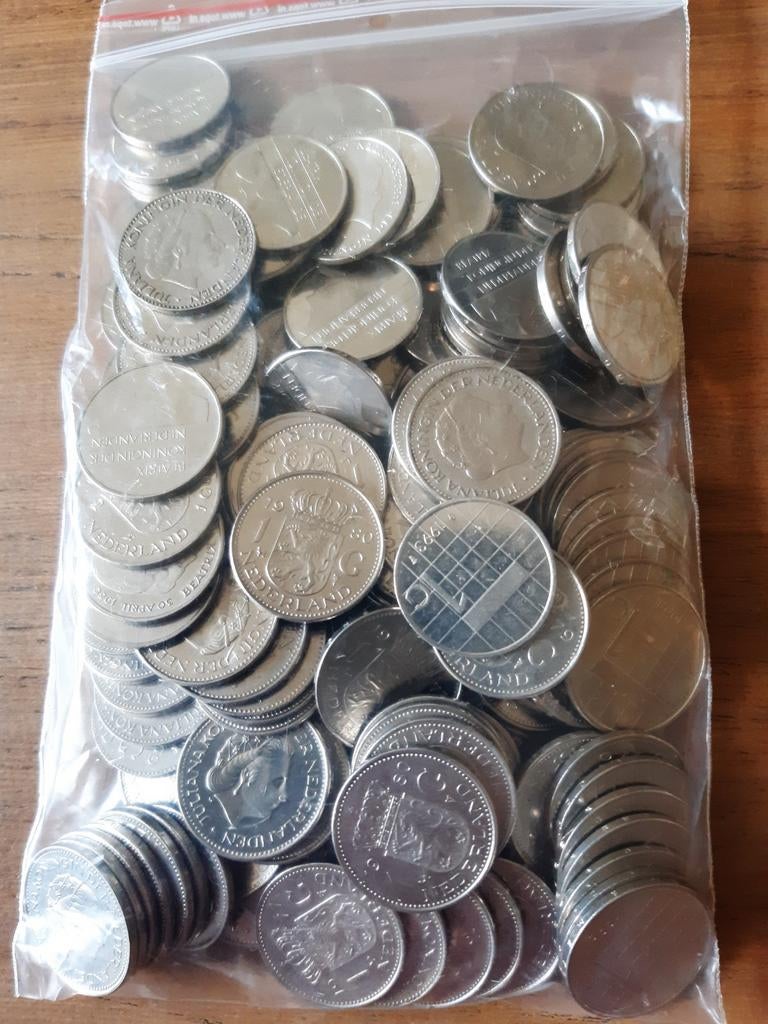 160 guldens nikkel juliana/Beatrix kk f.10.8.n1, Postzegels en Munten, Munten | Nederland, Ophalen, Koningin Juliana, 1 gulden