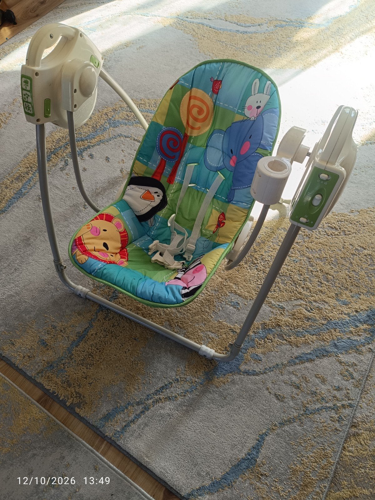Fisher-Price Wipstoel met Muziek en Batterijen, Kinderen en Baby's, Ophalen, Fisher-Price, Wipstoel, Met gordel(s) of riempje(s)