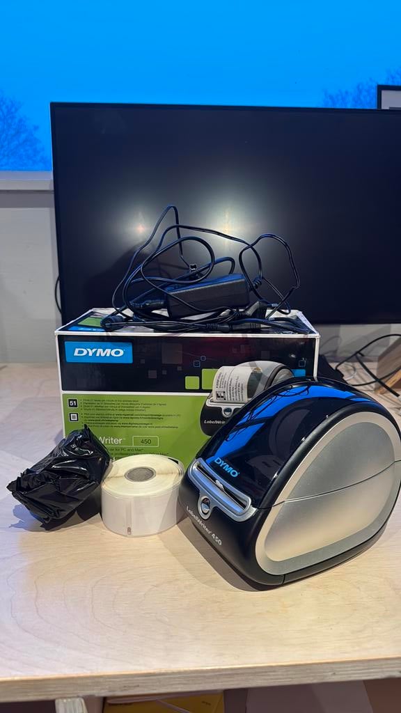 DYMO LabelWriter (labelprinter) met stickers, Computers en Software, Labelprinters, Ophalen of Verzenden, DYMO