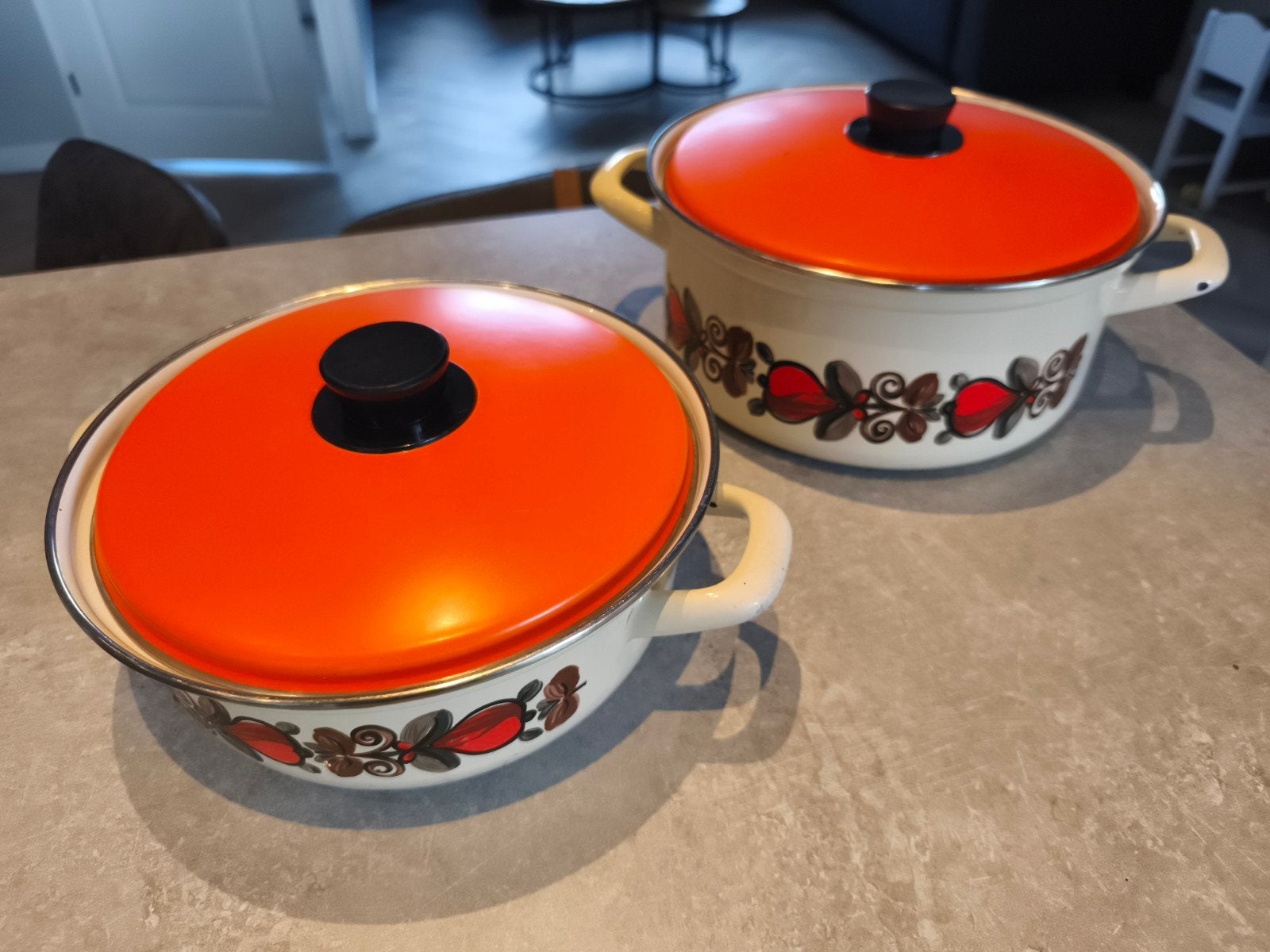 Vintage Brabantia emaille pannen 'Diane' jaren 70, Ophalen of Verzenden