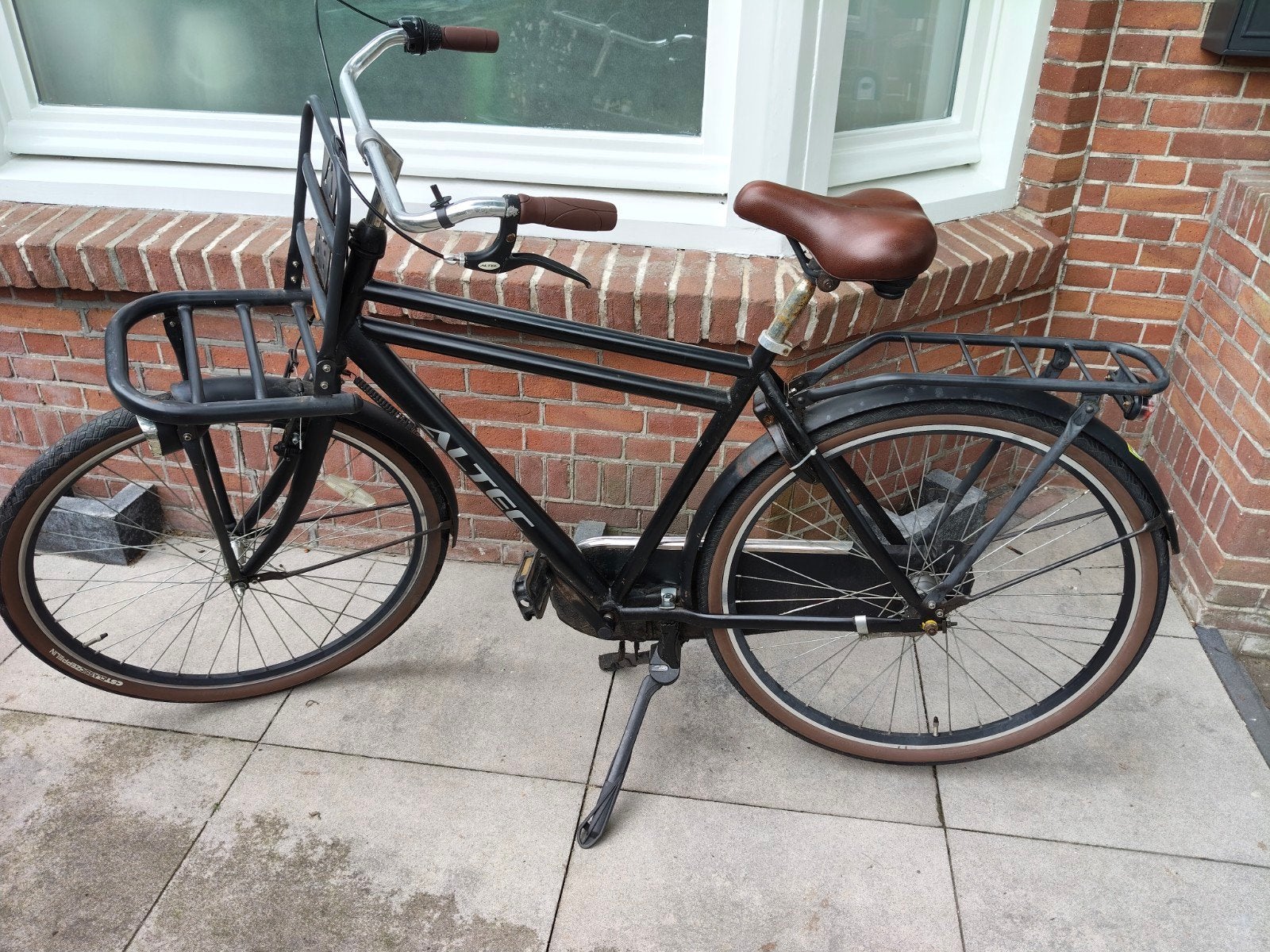 Altec Transportfiets - Zwart met bruine accenten, Fietsen en Brommers, Ophalen of Verzenden, Gebruikt, Overige merken