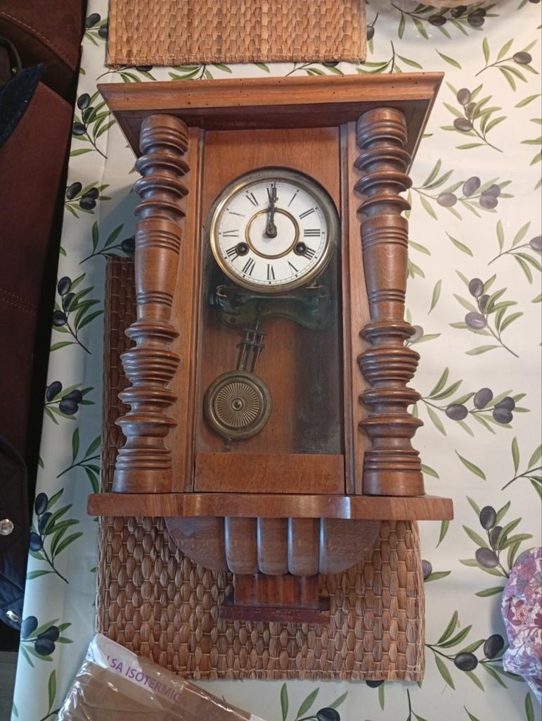 Antieke Wandklok Originele Kienzle Elegante, Antiek en Kunst, Antiek | Klokken, Ophalen of Verzenden
