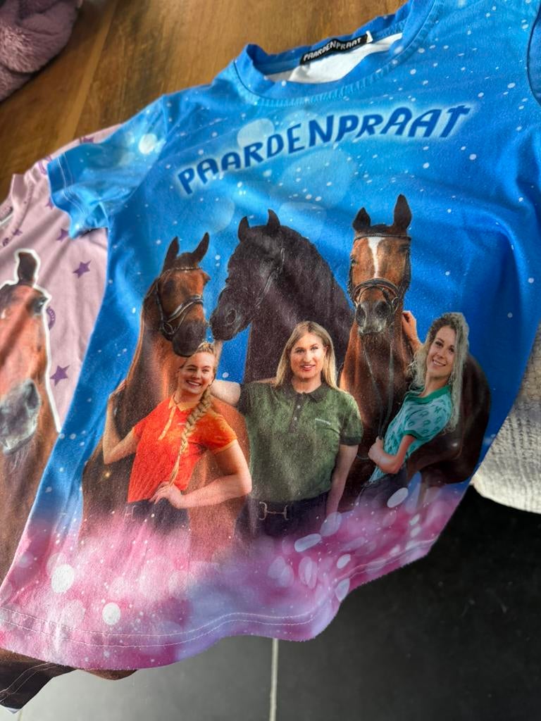 Paardenpraat kleding 122/128, Ophalen of Verzenden, Zo goed als nieuw, Jongen, Shirt of Longsleeve