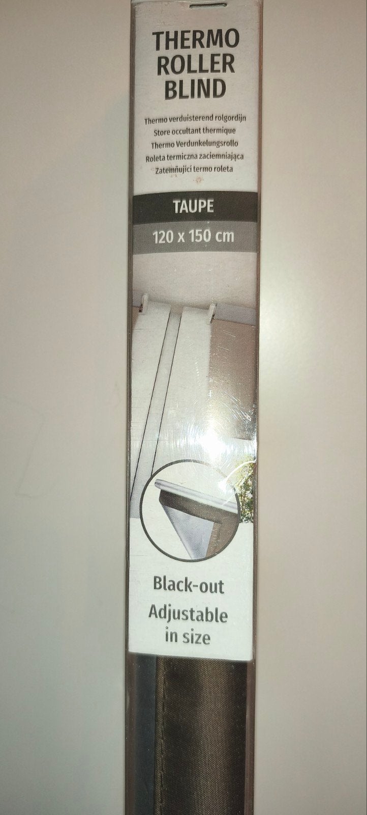 Nieuw Thermo verduisterend rolgordijn Taupe 120 breed x 150, 120 cm, Nieuw, Ophalen of Verzenden, Gordijn
